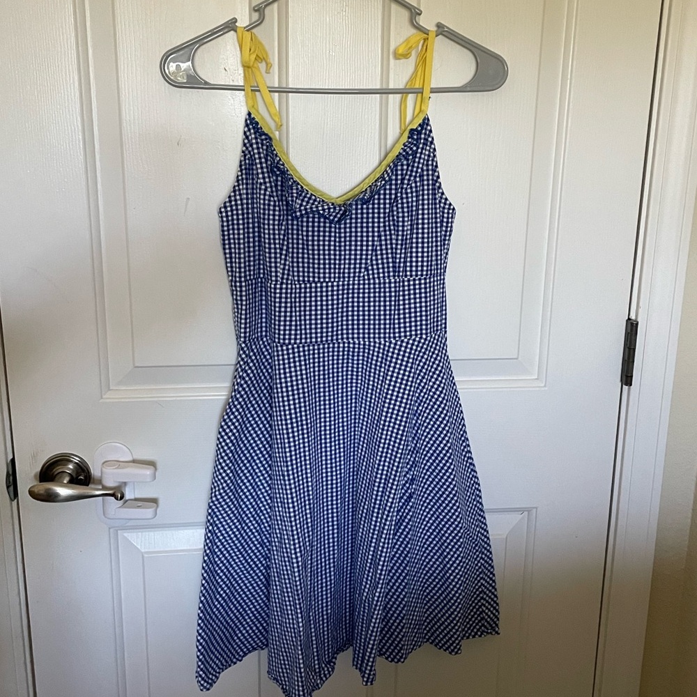 Unique vintage blue and white gingham dress. Dorothy from Wizard of oz vibes.